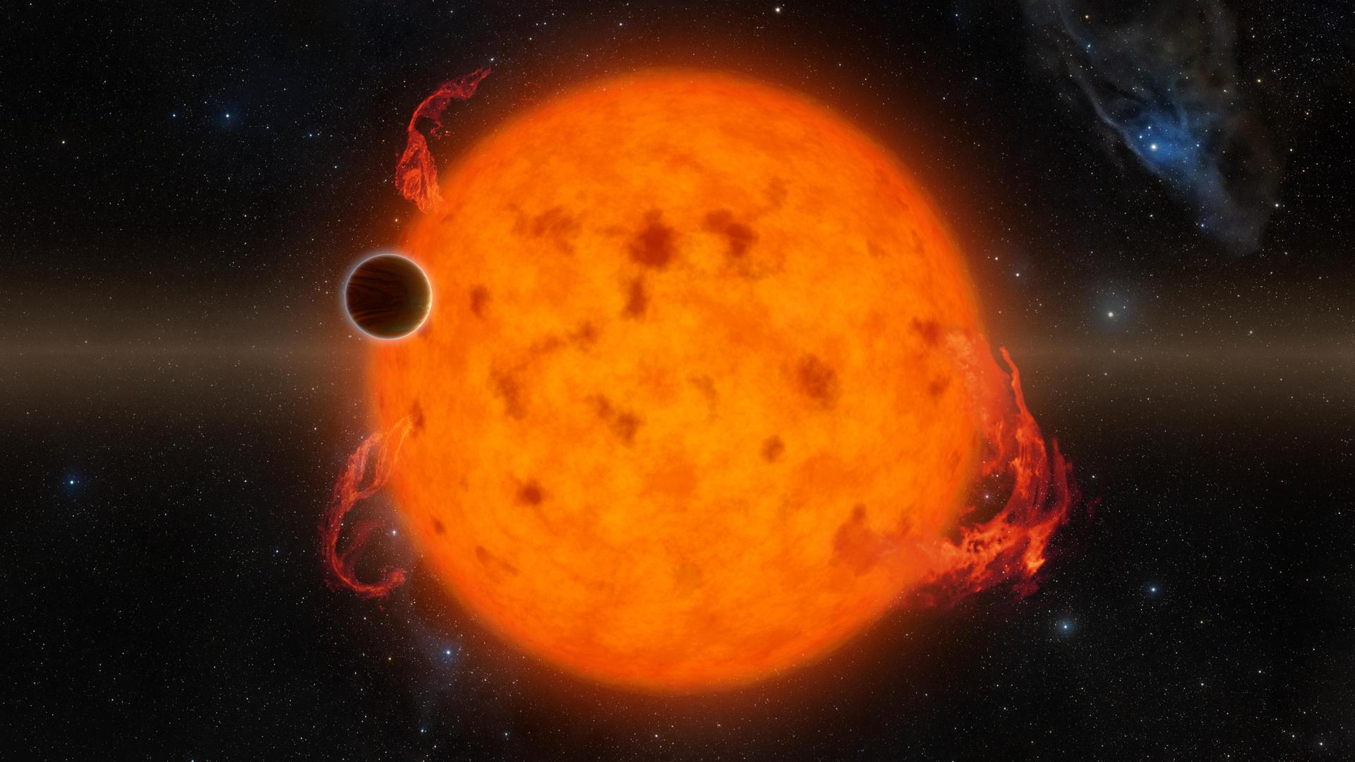 Ein Exoplanet kreist um eine Sonne