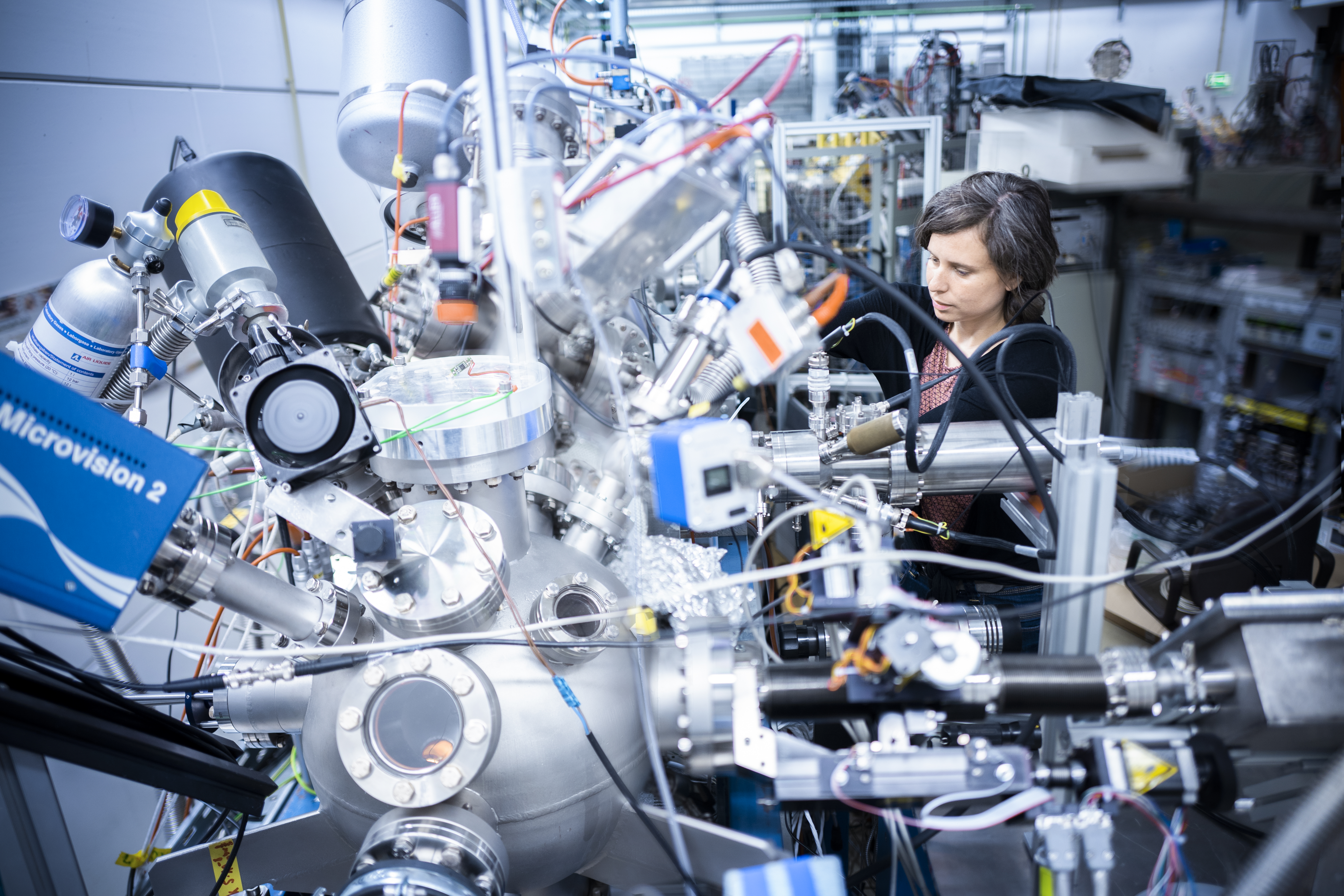 Experimentaufbau Materialforschung